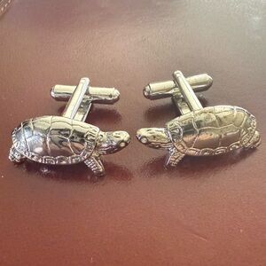 Banana Republic Silver Turtle Cufflinks